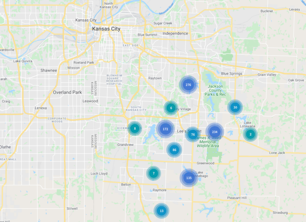 screenshot of an addressable targeting parcel estimator tool