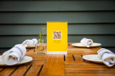 QR Code on Restaurant Table