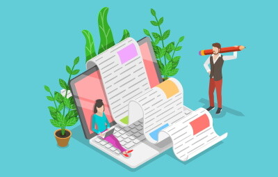 Blogging concept art