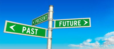 Sign pointing to the future