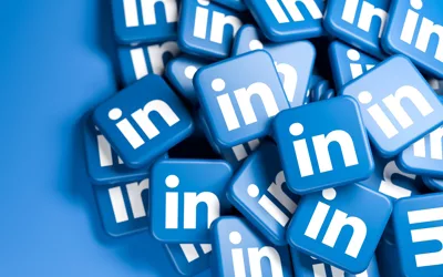 pile of linkedin icons