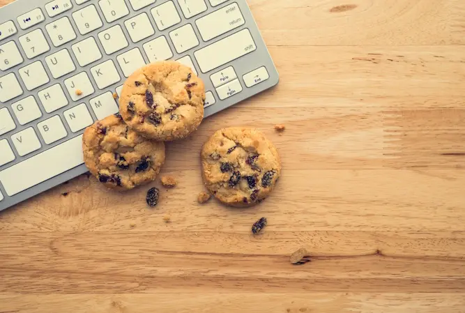 cookies on a keyboard
