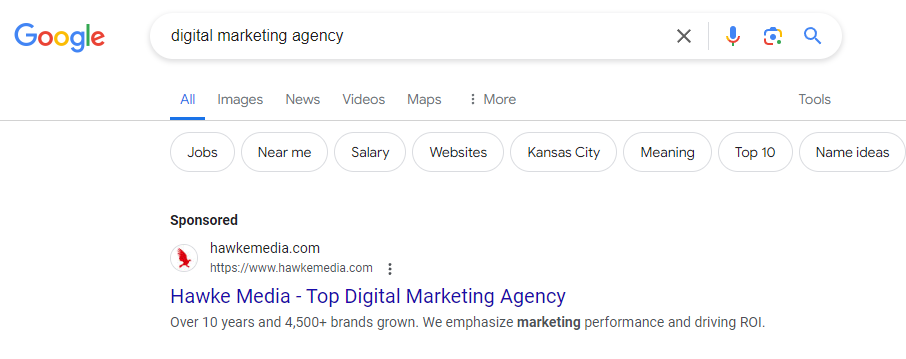 google paid ad