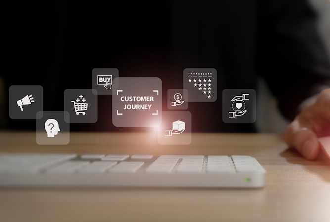 customer marketing journey graphics